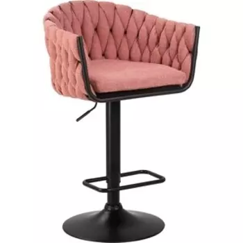 Стул барный Dobrin LEON LM-9690 розовая ткань (LAR 275-10)