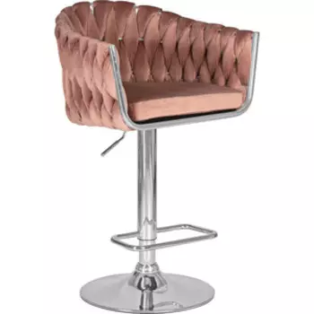 Стул барный Dobrin MARCEL LM-9692 пудрово-розовый велюр (MJ9-32)
