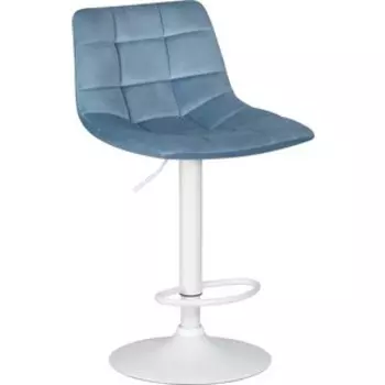 Стул барный Dobrin TAILOR WHITE LM-5017_WhiteBase пудрово-голубой велюр (MJ9-74)