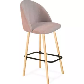 Стул барный Sheffilton SHT-ST35/S94 розовый десерт/прозрачный лак/черный муар