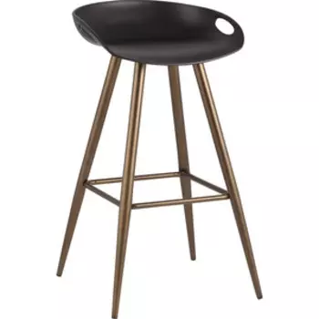 Барный стул Stool Group Флэш черный/бронзовые ножки Fiyan black&amp;bronze