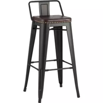 Барный стул Stool Group Tolix soft черный матовый LF630A MATTE black 3474 + PU7005