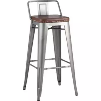 Барный стул Stool Group Tolix soft серебристый LF630A grey 7083 + PU7002