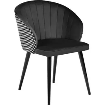 Стул Bradex Paola чёрный с жаккардом (RF 0262)
