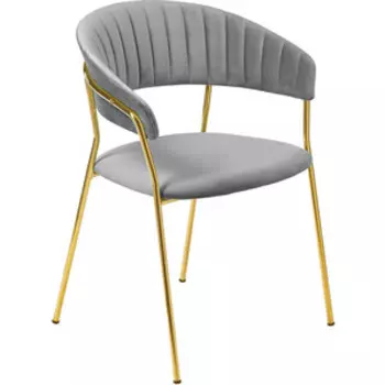 Стул Bradex Turin серый с золотыми ножками (FR 0910)