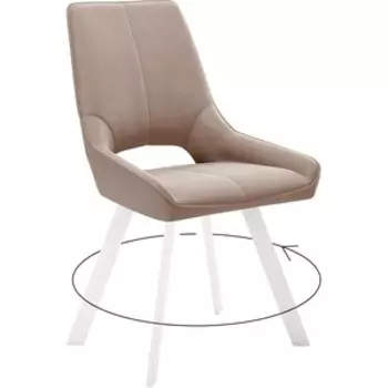 Стул Dikline 268 Z128 бежевый ножки белые