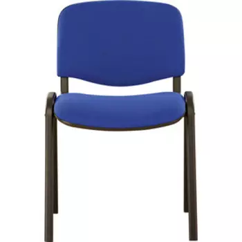 Стул для персонала и посетителей Brabix Iso CF-005 черный каркас/ткань синяя с черным (531974)
