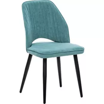 Стул Leset Арман, металл черный, велюр Океан