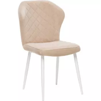 Стул Leset Шейл, металл белый, велюр Ultra sand