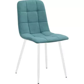 Стул Leset Скай металл белый/велюр Ultra mint ментол