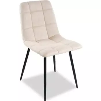 Стул Leset Скай металл черный/велюр Ultra sand песок
