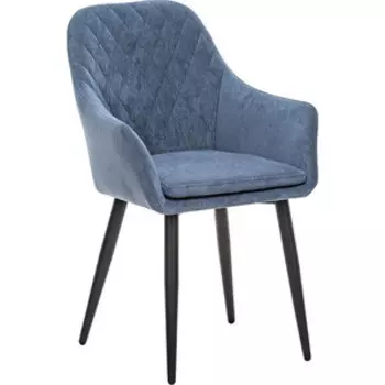 Стул Leset Слим каркас черный, велюр синий
