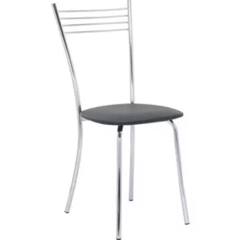 Стул Leset Тахо хром экокожа черная