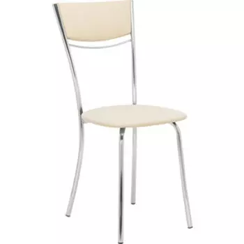 Стул Leset Татум хром, экокожа бежевая