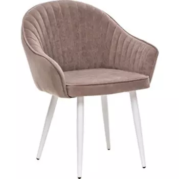 Стул Leset Вайд каркас белый, велюр латте