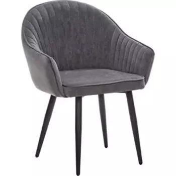 Стул Leset Вайд каркас черный, велюр графит