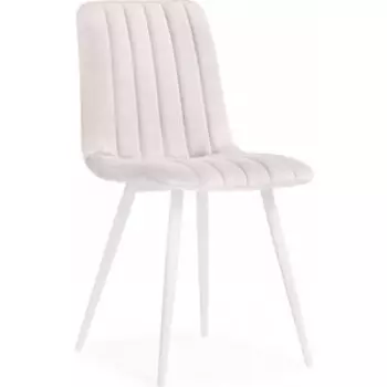 Стул на металлокаркасе Notta Дани молочный велюр velutto 67 / белый (572924)