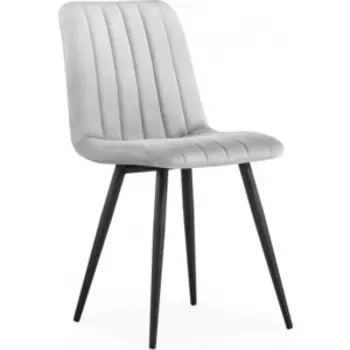 Стул на металлокаркасе Notta Дани серый велюр velutto 52 / черный (572066)