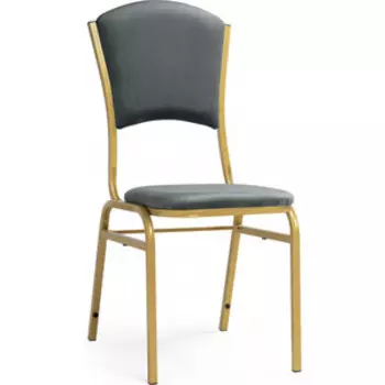 Стул на металлокаркасе Woodville Арналд серый / золотой (587871)
