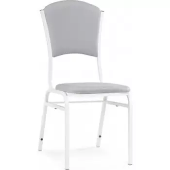 Стул на металлокаркасе Woodville Арналд светло-серый / белый (587872)