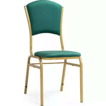 Стул на металлокаркасе Woodville Арналд зеленый / золотой (587870)