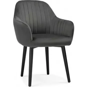 Стул на металлокаркасе Woodville Бри серое / черное (584290)