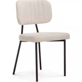Стул на металлокаркасе Woodville Вакао бежевый / черный (584285)