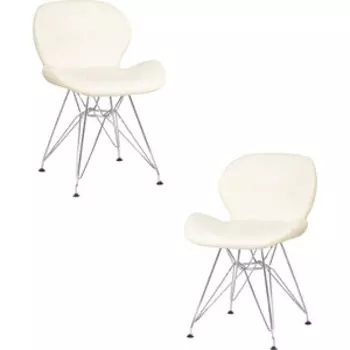 Стул обеденный Dobrin BUTTERFLY CHROME LMZL-302A ножки хром, цвет кремовый