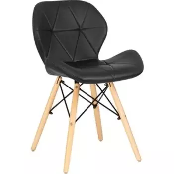 Стул обеденный Dobrin BUTTERFLY LMZL-302 ножки светлый бук, цвет сиденья черный