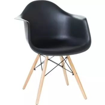 Стул обеденный Dobrin DAW LMZL-PP620 ножки светлый бук, цвет сиденья черный