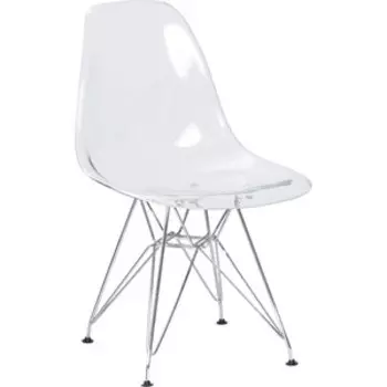 Стул обеденный Dobrin DSR CASPER LMZL-PC818A ножки хром, цвет прозрачный