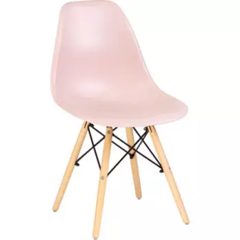 Стул обеденный Dobrin DSW LMZL-PP638 ножки светлый бук, цвет светло-розовый (PK-02)
