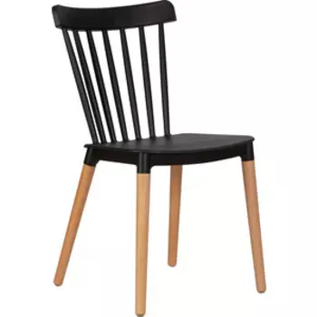 Стул обеденный Dobrin THEO LMZL-PP687 ножки светлый бук, цвет черный (B-03)
