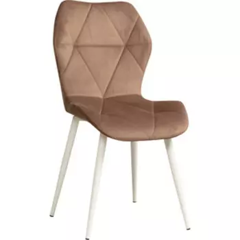 Стул ОЛМЕКО Дора велюр тенерифе корица/металл белый