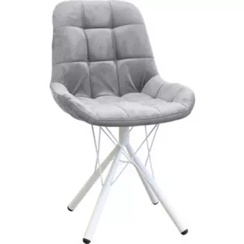 Стул Планета про Лира паутинка, серый, белые ножки (13070155)