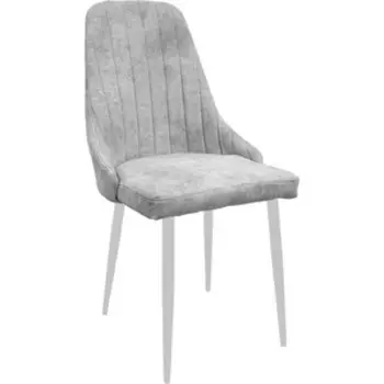 Стул Планета про Милан, серый, белые ножки (13020155)