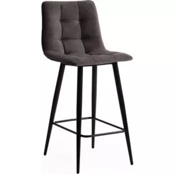 Стул полубарный TetChair Chilly (mod. 7095пб) ткань/металл 55x44x94 темно-серый barkhat 14/черный