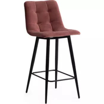 Стул полубарный TetChair Chilly (mod. 7095пб) ткань/металл 55x44x94 коралловый barkhat 15/черный
