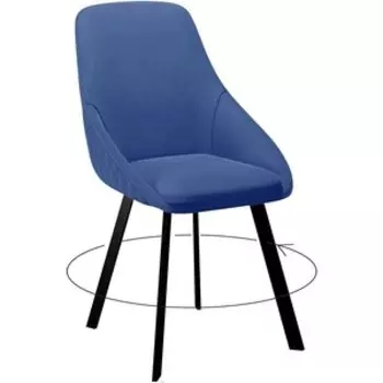 Стул поворотный Dikline 246 Z20 синий ножки черные