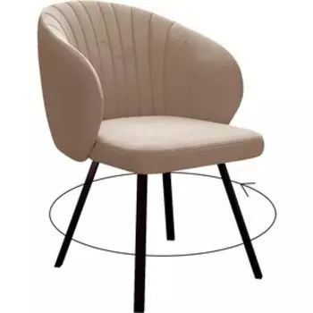 Стул поворотный Dikline 258 Z128 бежевый ножки черные