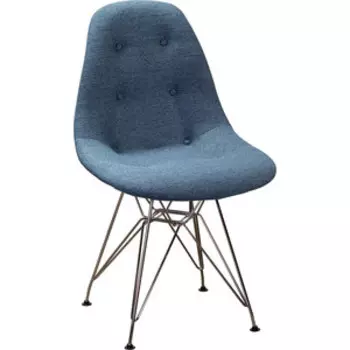 Стул R-home Eames Сканди блю арт /CR (Э15 хром)