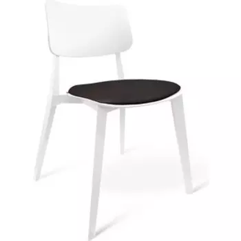 Стул Sheffilton SHT-S110-CN1 с подушкой из кож.зама белый/черный