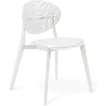 Стул Sheffilton SHT-S111-CN1 с мягкой подушкой из кож.зама белый/белый