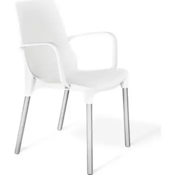 Стул Sheffilton SHT-S76 белый/хром лак