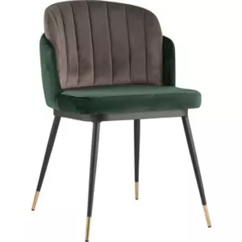 Стул Stool Group Пенелопа вельвет зеленый/коричневый FDC8054 FUT-73 + FUT-54