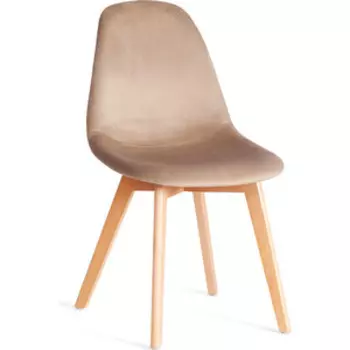Стул TetChair CINDY SOFT (mod. C1021F1-1) / 1 шт. в упаковке, велюр/дерево бук, коричневый HLR12 / натуральный