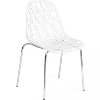 Стул TetChair Crispy (mod 61) металл, пластик 44x56,5x80 см White (белый) 11954/хром