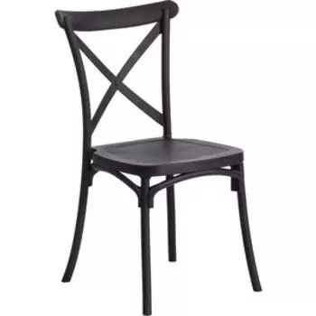 Стул TetChair Cross (mod PL24) пластик 48x58x89 см Black (черный) 05