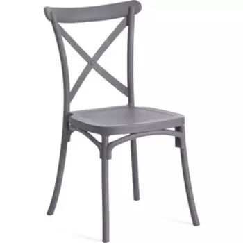 Стул TetChair Cross (mod PL24) пластик 48x58x89 см Dark-grey (темно-серый) 15537
