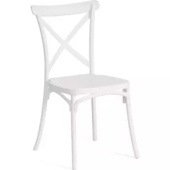 Стул TetChair Cross (mod PL24) пластик 48x58x89 см White (белый) 11954